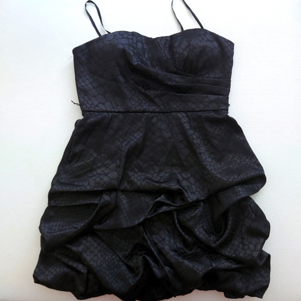 City Triangle Black Satin Dress Sz 9
